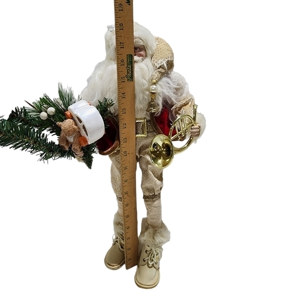 Vintage Large 18" Old World Santa shelf sitter rustic detailed face poseable - Picture 6 of 12